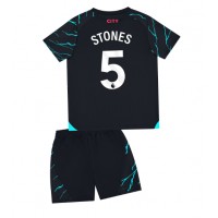 Dres Manchester City John Stones #5 Tretina pre deti 2023-24 Krátky Rukáv (+ trenírky)